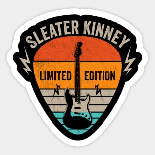 Vintage Sleater Name Guitar Pick Limited Edition Birthday Sticker
